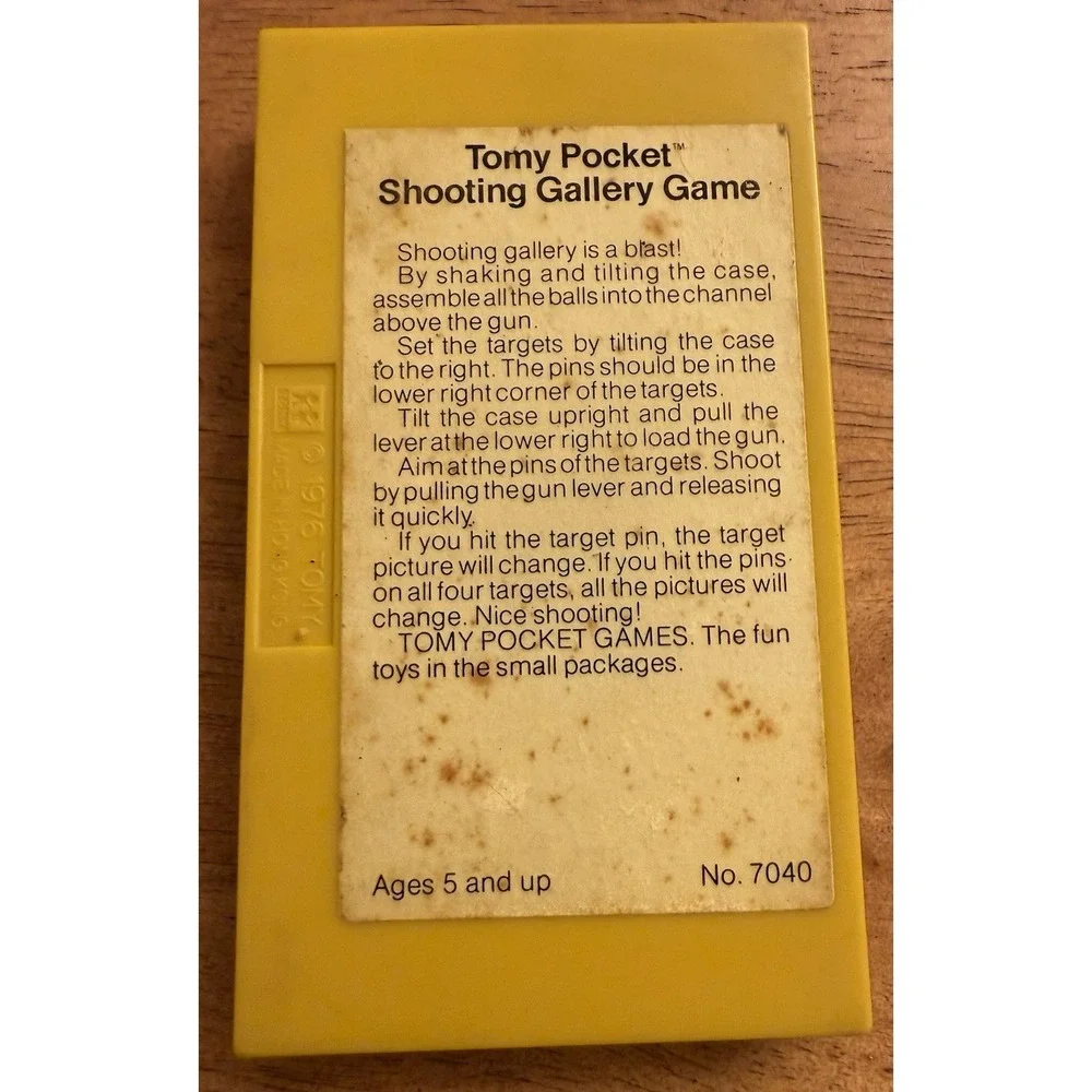 Vintage 1976 Tomy Pocket‎ Shooting Gallery Game Handheld